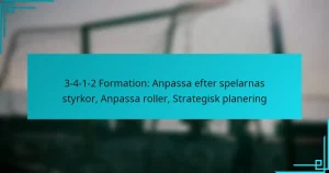 3-4-1-2 Formation: Anpassa efter spelarnas styrkor, Anpassa roller, Strategisk planering