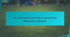 3-4-1-2 Formation: Scouting av spelarprofiler, Rekrytering, Lagbalans