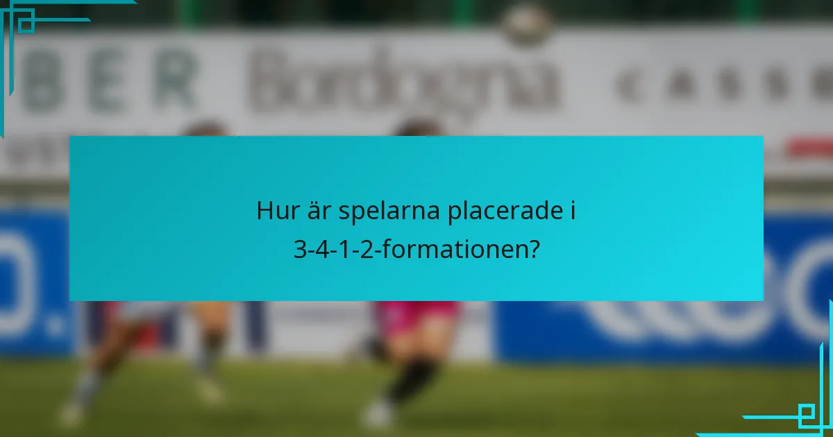 Hur är spelarna placerade i 3-4-1-2-formationen?